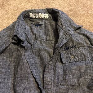 DKNY Men's Charcoal Shirt Jacket